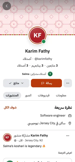 بروفايل في Arabio